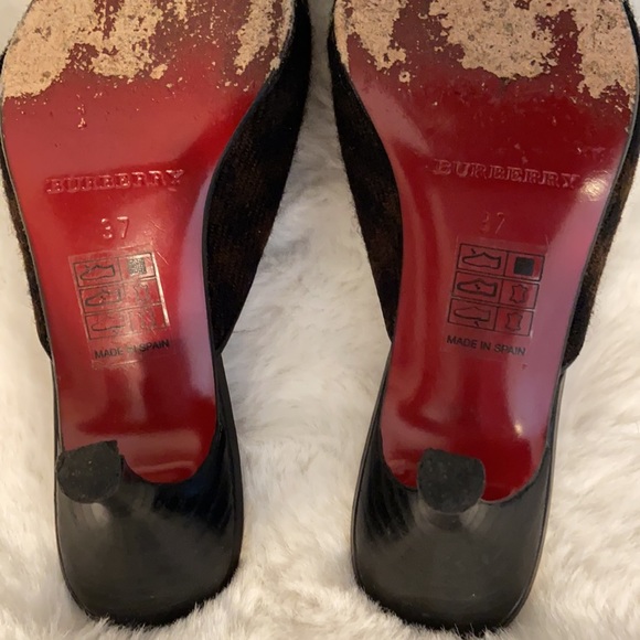 Burberry Heeled Mules Size 7 - Picture 11 of 14